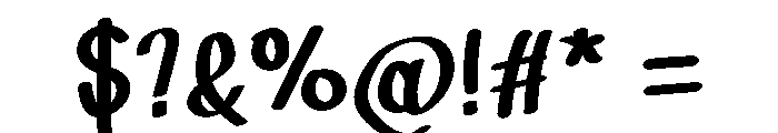 Exbold Font OTHER CHARS