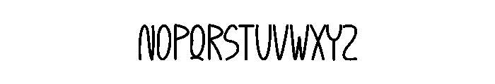 Exited Brush Font LOWERCASE