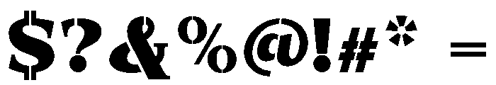 Exovect Black Semi Expanded Font OTHER CHARS