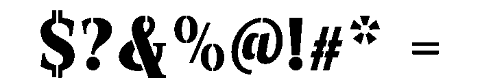 Exovect Bold Semi Condensed Font OTHER CHARS