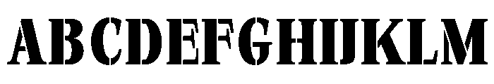Exovect Bold Semi Condensed Font UPPERCASE