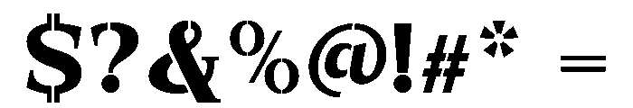 Exovect Bold Semi Expanded Font OTHER CHARS