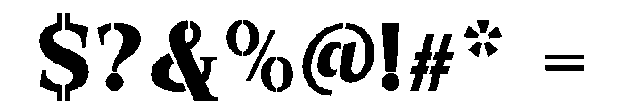 Exovect Bold Font OTHER CHARS