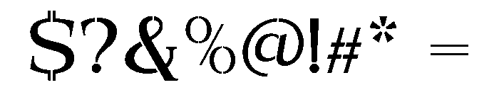 Exovect Expanded Font OTHER CHARS