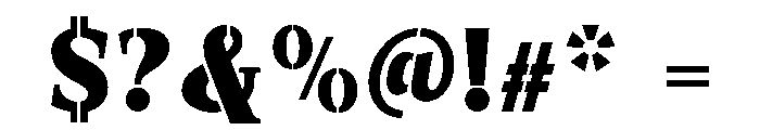 Exovect ExtBd SemiCond Font OTHER CHARS