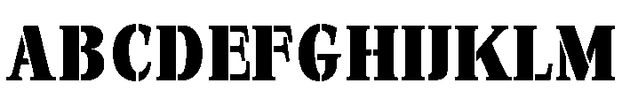 Exovect ExtBd SemiCond Font UPPERCASE