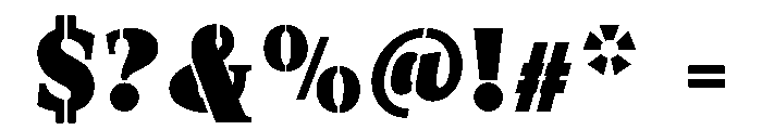 Exovect Extra Black Condensed Font OTHER CHARS