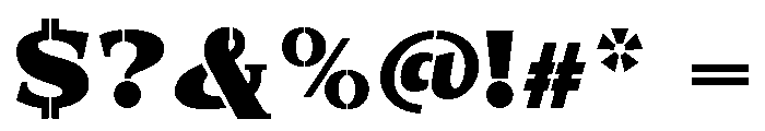 Exovect Extra Black Expanded Font OTHER CHARS