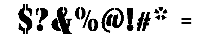 Exovect Extra Bold Condensed Font OTHER CHARS