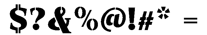 Exovect Extra Bold Font OTHER CHARS