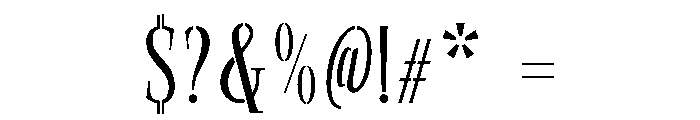 Exovect Extra Light Condensed Font OTHER CHARS