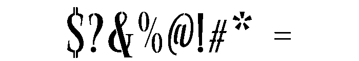 Exovect Light Condensed Font OTHER CHARS