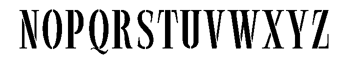 Exovect Light Condensed Font UPPERCASE