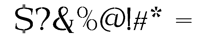 Exovect Light Expanded Font OTHER CHARS