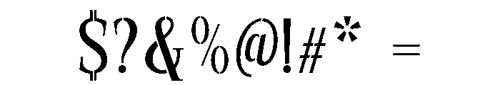 Exovect Light Semi Condensed Font OTHER CHARS