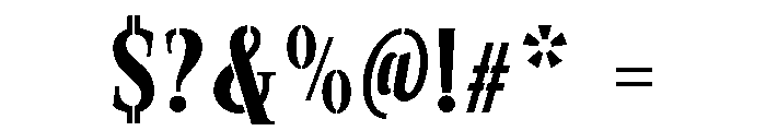 Exovect Medium Condensed Font OTHER CHARS