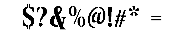 Exovect Medium Semi Condensed Font OTHER CHARS