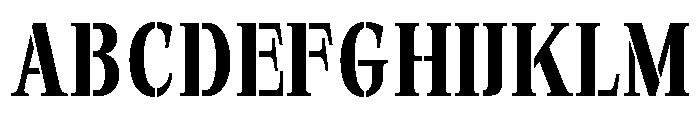 Exovect Medium Semi Condensed Font UPPERCASE