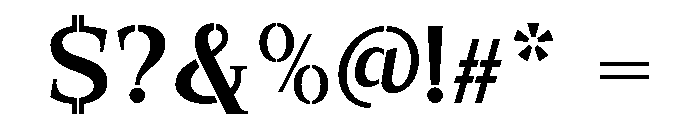 Exovect Medium Semi Expanded Font OTHER CHARS