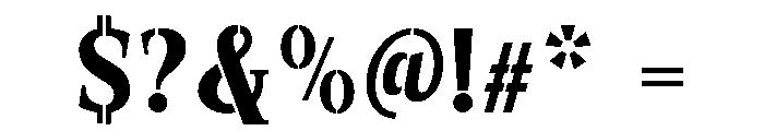 Exovect SemBd SemiCond Font OTHER CHARS
