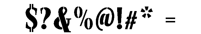 Exovect Semi Bold Condensed Font OTHER CHARS