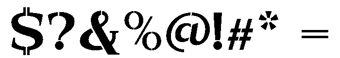 Exovect Semi Bold Expanded Font OTHER CHARS