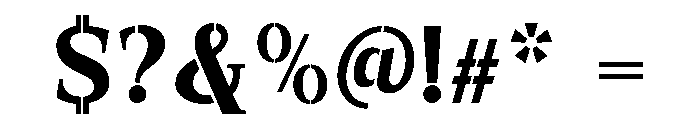 Exovect Semi Bold Font OTHER CHARS