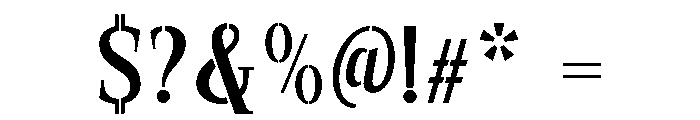 Exovect Semi Condensed Font OTHER CHARS