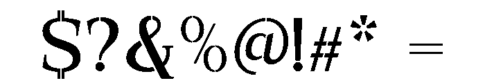 Exovect Semi Expanded Font OTHER CHARS