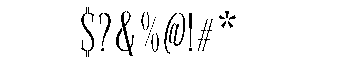 Exovect Thin Condensed Font OTHER CHARS