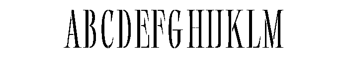 Exovect Thin Condensed Font UPPERCASE