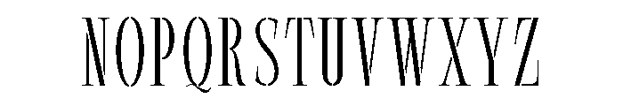 Exovect Thin Condensed Font UPPERCASE