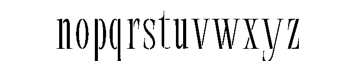 Exovect Thin Condensed Font LOWERCASE