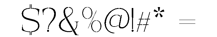 Exovect Thin Expanded Font OTHER CHARS