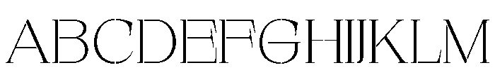 Exovect Thin Expanded Font UPPERCASE