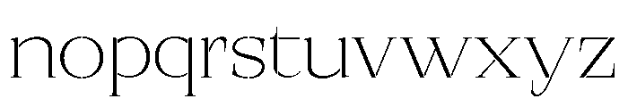 Exovect Thin Expanded Font LOWERCASE
