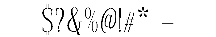 Exovect Thin Semi Condensed Font OTHER CHARS