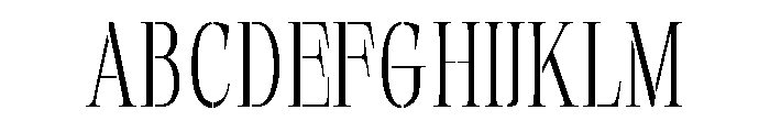 Exovect Thin Semi Condensed Font UPPERCASE