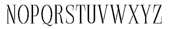 Exovect Thin Semi Condensed Font UPPERCASE