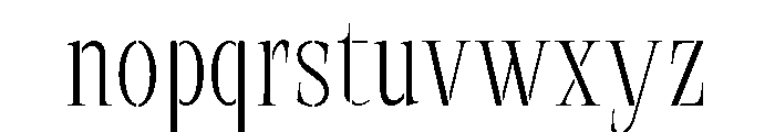 Exovect Thin Semi Condensed Font LOWERCASE