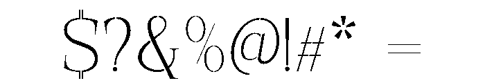 Exovect Thin Semi Expanded Font OTHER CHARS