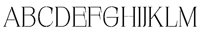 Exovect Thin Semi Expanded Font UPPERCASE