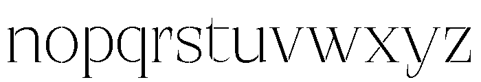 Exovect Thin Semi Expanded Font LOWERCASE