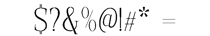 Exovect Thin Font OTHER CHARS