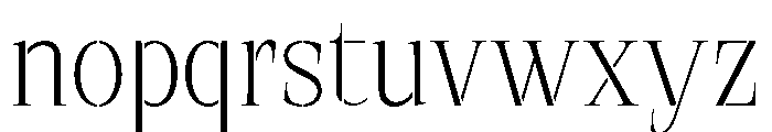 Exovect Thin Font LOWERCASE