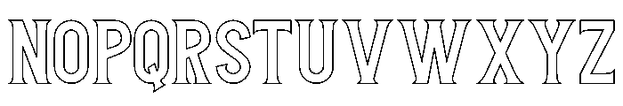 Exploring Adventure Outline Font LOWERCASE