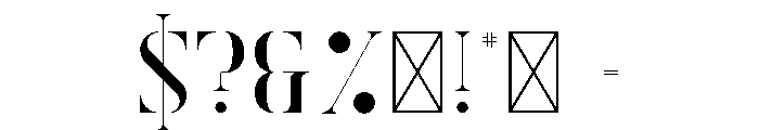 Exquisite Stencil Font OTHER CHARS