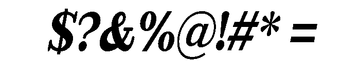 Extinguish Black Cond Slant Font OTHER CHARS