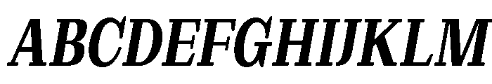 Extinguish Black Cond Slant Font UPPERCASE