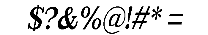 Extinguish Bold Cond Slant Font OTHER CHARS